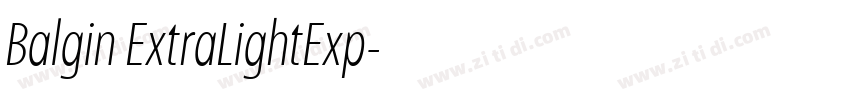 Balgin ExtraLightExp字体转换